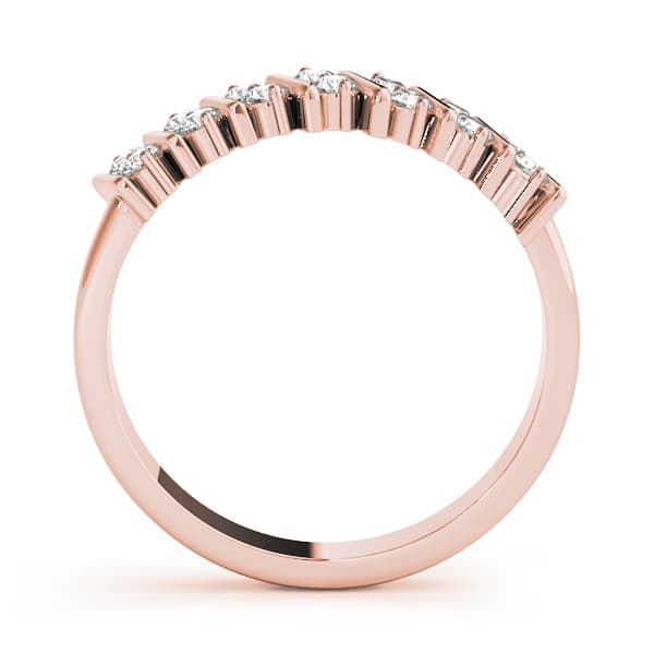 S Wedding Band (1/3 ct. tw.), Side view in rose gold