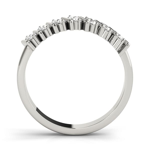 S Wedding Band (1/3 ct. tw.), Side view in white gold or platinum