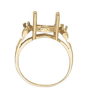 Oval Fashion Color Rings (0.1 ct. tw.), Side view in white gold or platinum