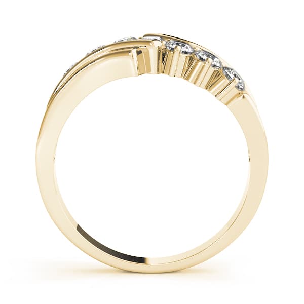 Prong Set Wedding Band (0.98 ct. tw.), Side view in yellow gold