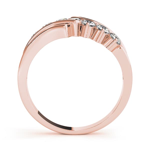 Prong Set Wedding Band (1/2 ct. tw.), Side view in rose gold
