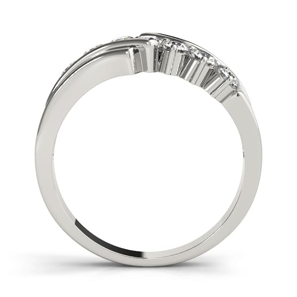 Prong Set Wedding Band (0.98 ct. tw.), Side view in white gold or platinum