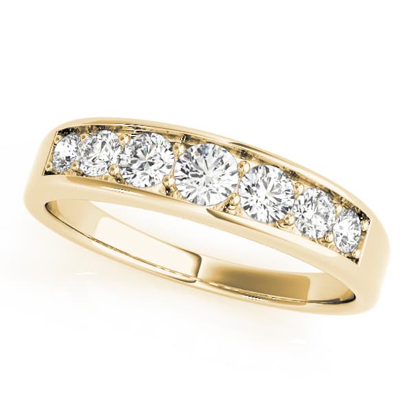 Channel Set Wedding Band (3/8 ct. tw.), Front view in yellow gold