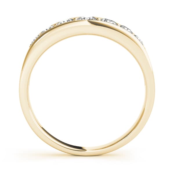 Channel Set Wedding Band (3/8 ct. tw.), Side view in yellow gold