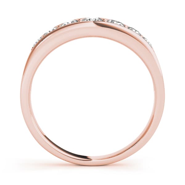 Channel Set Wedding Band (0.72 ct. tw.), Side view in rose gold