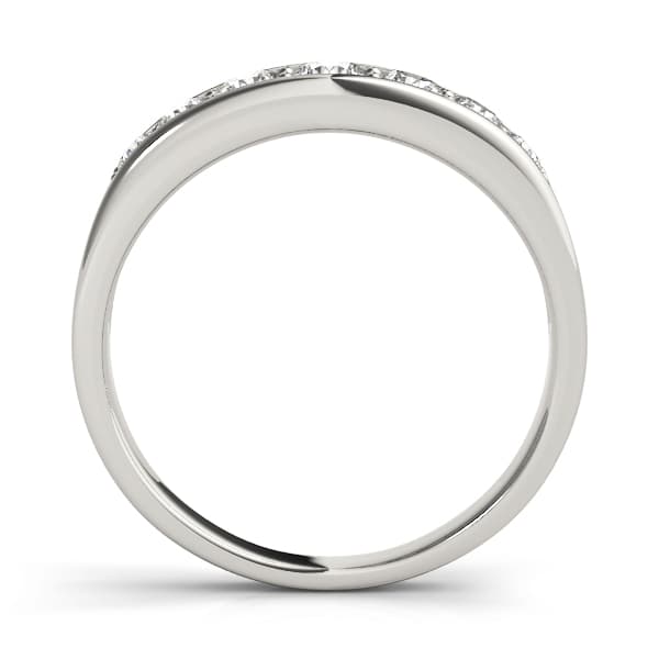 Channel Set Wedding Band (3/8 ct. tw.), Side view in white gold or platinum