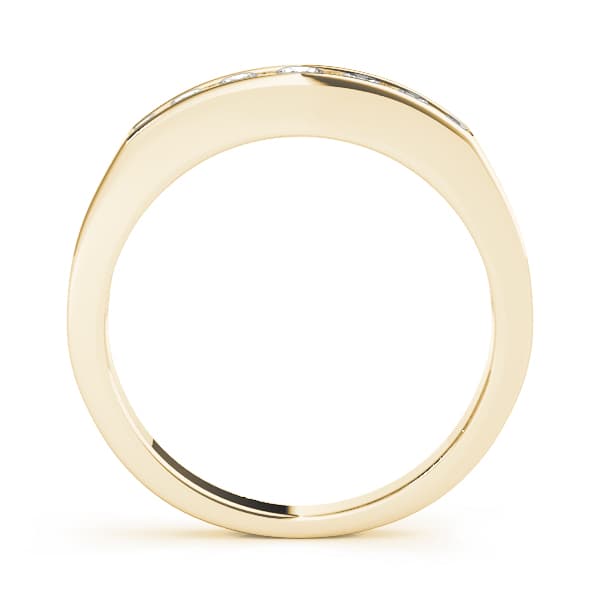 Channel Set Wedding Band (0.31 ct. tw.), Side view in yellow gold
