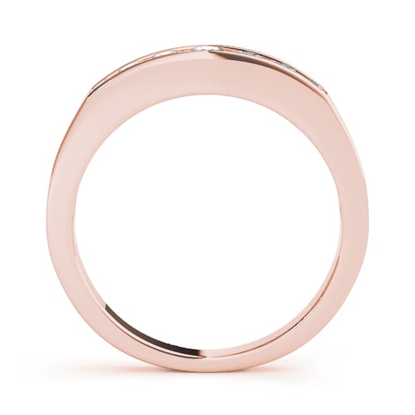 Channel Set Wedding Band (0.31 ct. tw.), Side view in rose gold