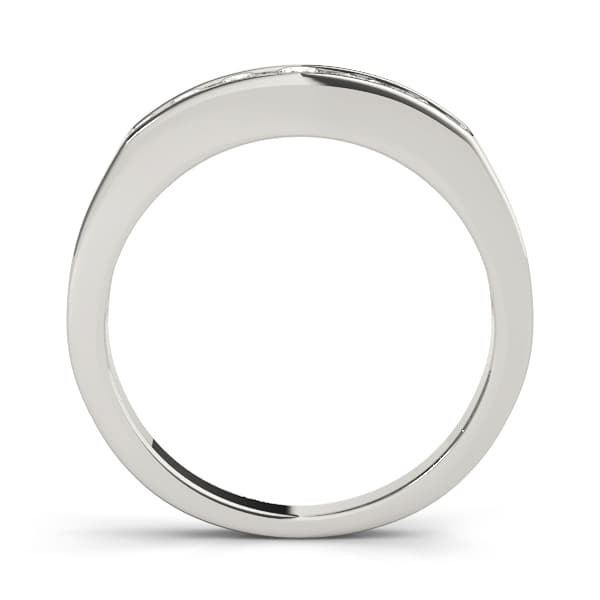 Channel Set Wedding Band (0.31 ct. tw.), Side view in white gold or platinum