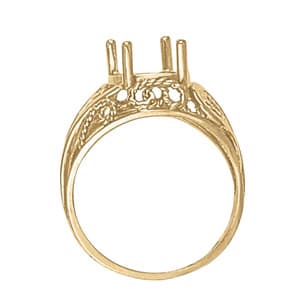 Classic Oval Color Rings, Side view in white gold or platinum