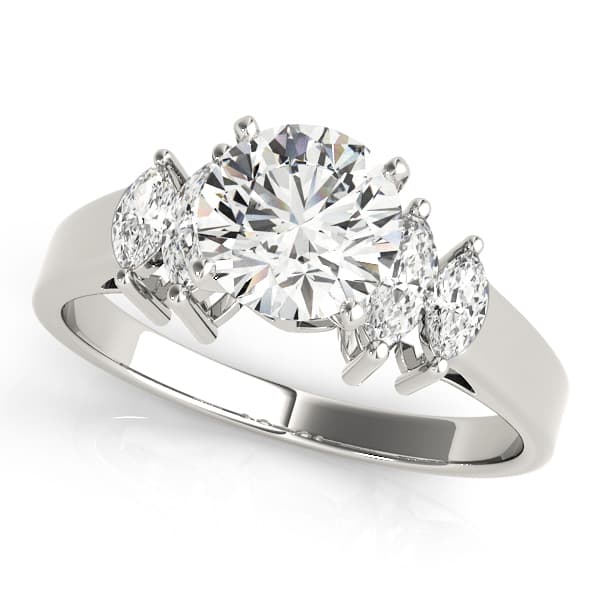 Fancy Shape Marquise Engagement Ring — style 81034 in 10k White Gold
