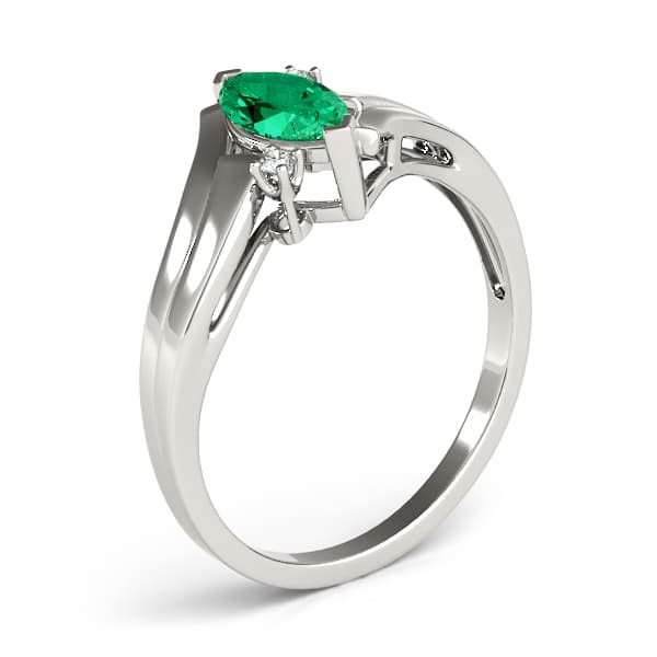 Marquise Color Rings (0.02 ct. tw.), Angle view in white gold or platinum