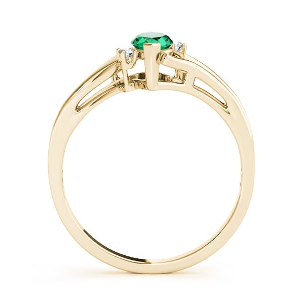 Marquise Color Rings (0.03 ct. tw.), Side view in yellow gold