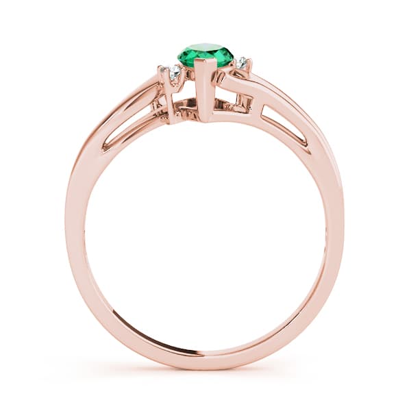 Marquise Color Rings (0.02 ct. tw.), Side view in rose gold