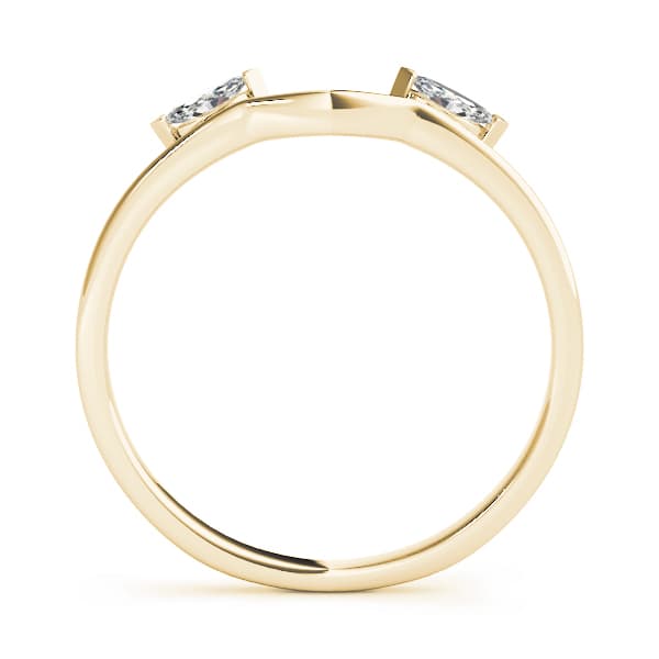 Wraps & Insert Wedding Band (1/8 ct. tw.), Side view in yellow gold