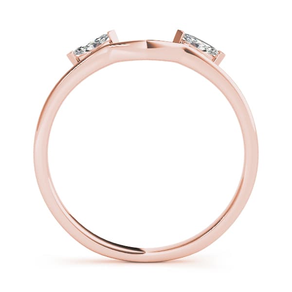 Wraps & Insert Wedding Band (1/8 ct. tw.), Side view in rose gold