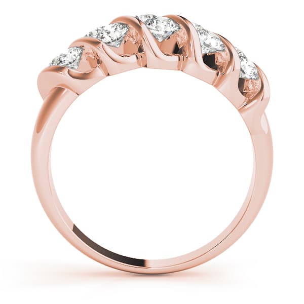 S Wedding Band (1/2 ct. tw.), Side view in rose gold