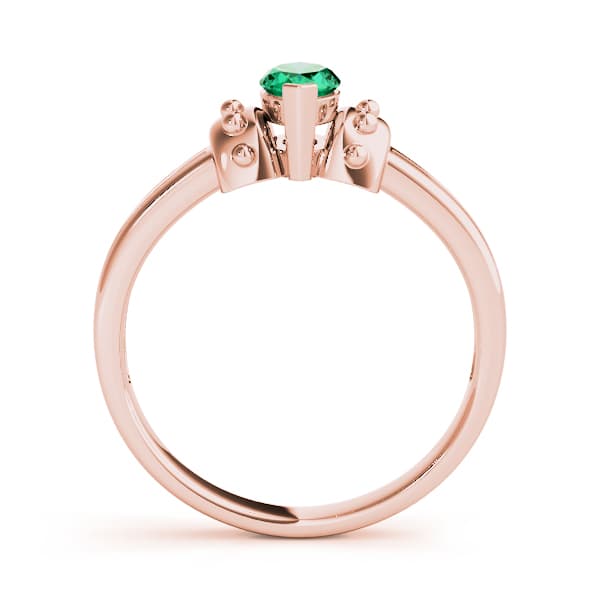 Marquise Gemstone Ring, Side view in rose gold