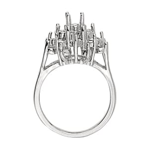 Diamond Fashion Cluster (1.07 ct. tw.), Side view in white gold or platinum