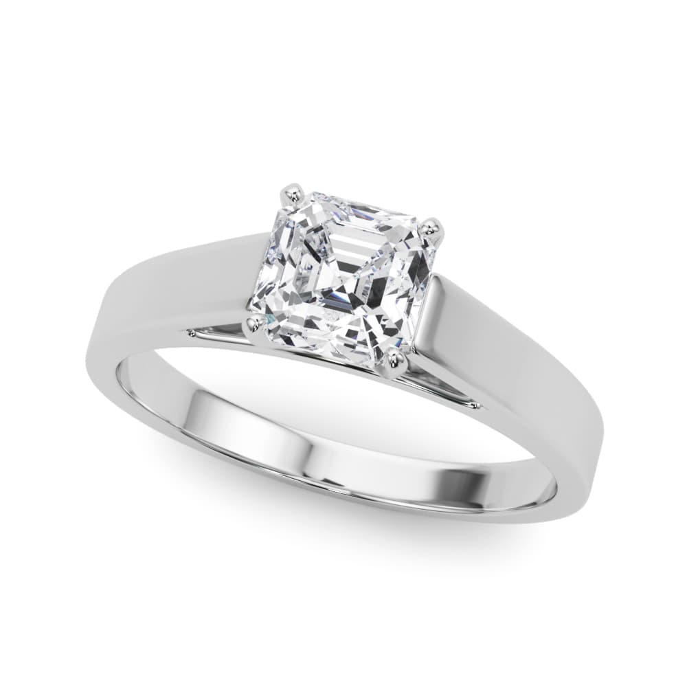 Cathedral Solitaire Engagement Ring — style 81165 in 10k White Gold