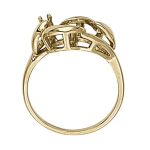 Pearl Gemstone Ring (0.02 ct. tw.), Side view in white gold or platinum