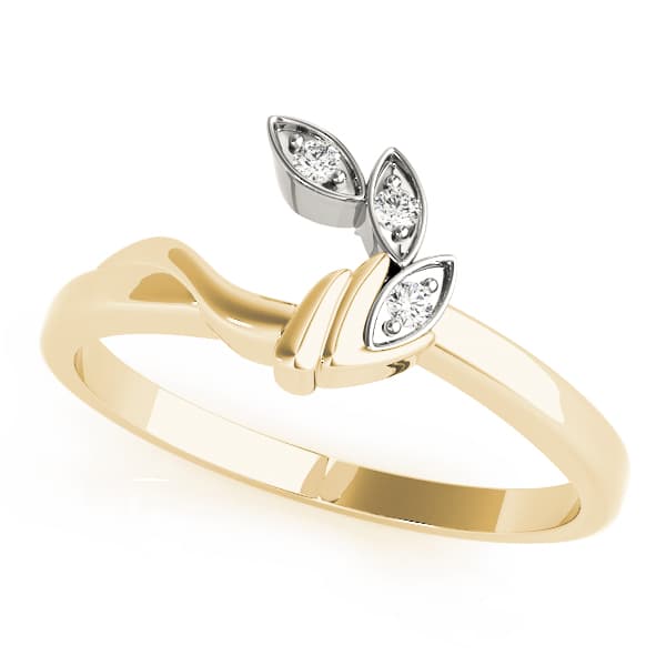 Wraps & Inserts Wedding Band (0.02 ct. tw.), Front view in yellow gold