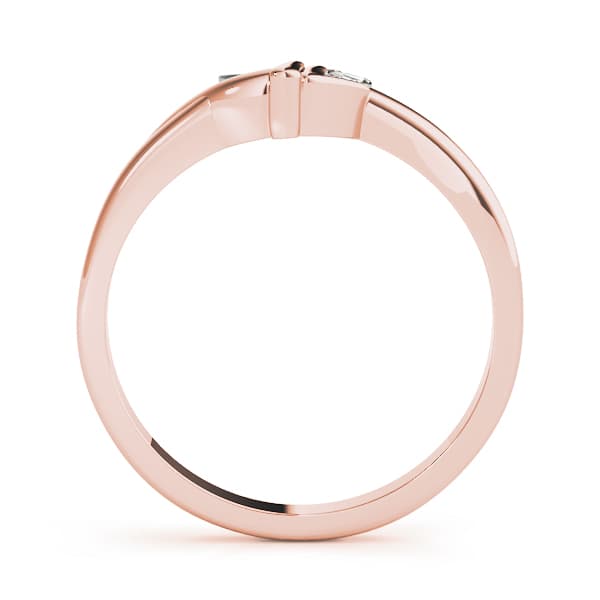 Wraps & Inserts Wedding Band (0.02 ct. tw.), Side view in rose gold