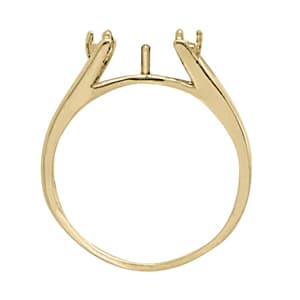 Pearl Gemstone Ring (0.04 ct. tw.), Side view in white gold or platinum
