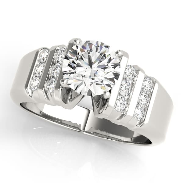 Multirow Bar Set Engagement Rings — style 81223 in 10k White Gold