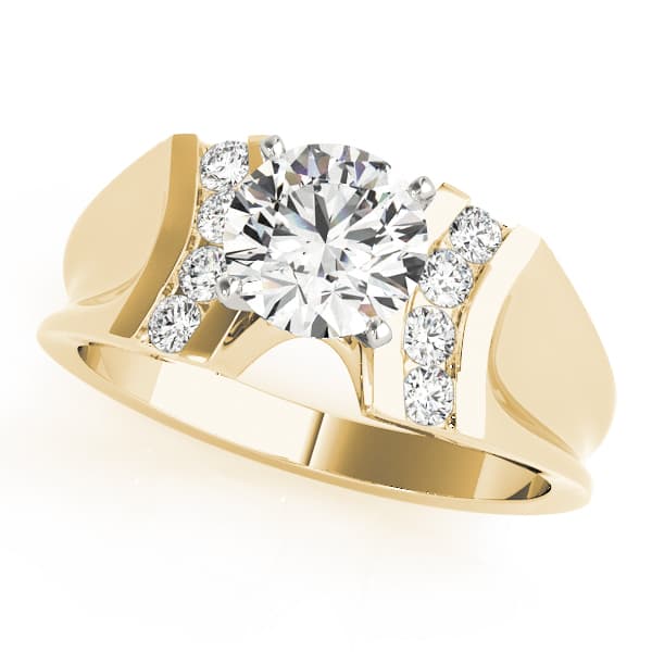 Engagement Ring, style 81225, Front view in yellow gold