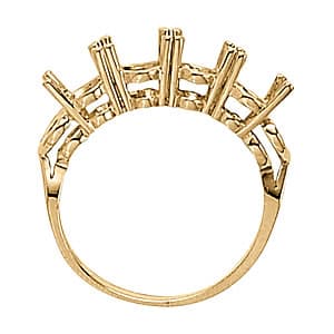 Oval Color Rings (2.6 ct. tw.), Side view in white gold or platinum