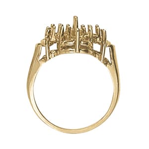 Marquise Gemstone Ring (0.28 ct. tw.), Side view in white gold or platinum