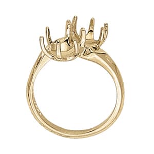 Pearl Gemstone Ring (0.02 ct. tw.), Side view in white gold or platinum