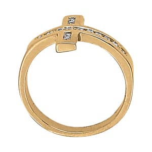 Religious Cross Fashion Bands (0.21 ct. tw.), Side view in white gold or platinum
