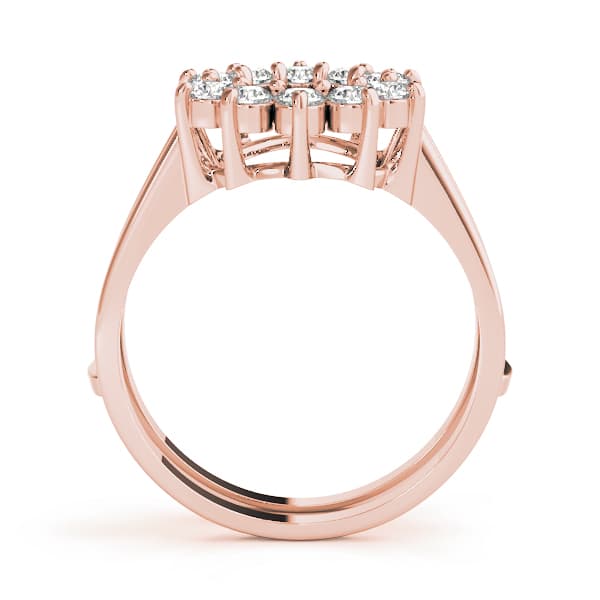 Wraps & Inserts Wedding Bands (1/3 ct. tw.), Side view in rose gold