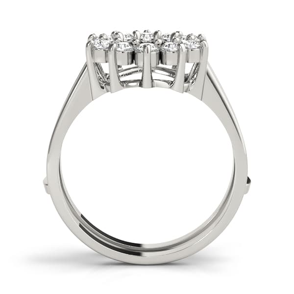 Wraps & Inserts Wedding Bands (1/3 ct. tw.), Side view in white gold or platinum