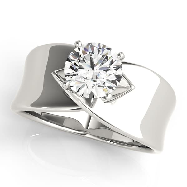 Solitaire Engagement Ring — style 81343 in 10k White Gold