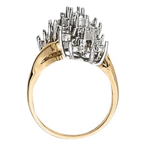 Cluster Fashion Color Ring (1 1/3 ct. tw.), Side view in white gold or platinum