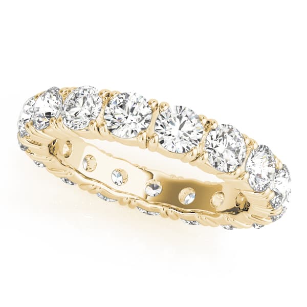 Eternity Wedding Band (2.4 ct. tw.), Front view in yellow gold