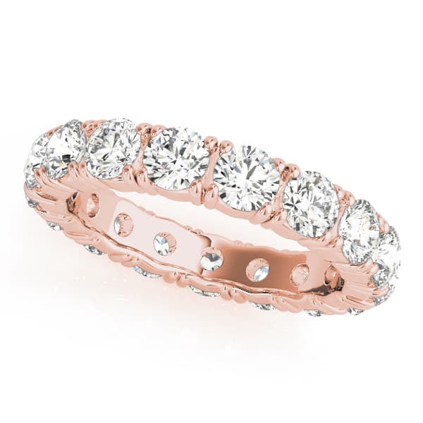 Eternity Wedding Band (2.4 ct. tw.), Front view in rose gold