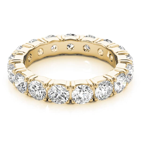 Eternity Wedding Band (2.4 ct. tw.), On hand view in yellow gold
