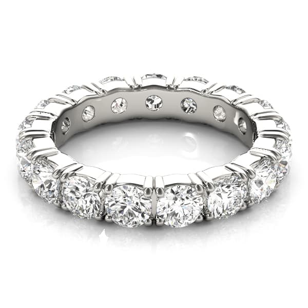 Eternity Wedding Band (2.85 ct. tw.), On hand view in white gold or platinum