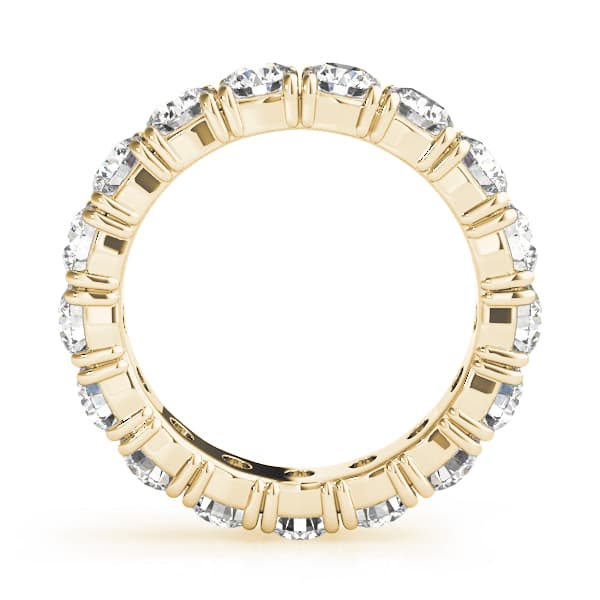 Eternity Wedding Band (2.4 ct. tw.), Side view in yellow gold