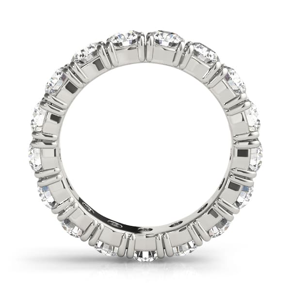 Eternity Wedding Band (2.85 ct. tw.), Side view in white gold or platinum