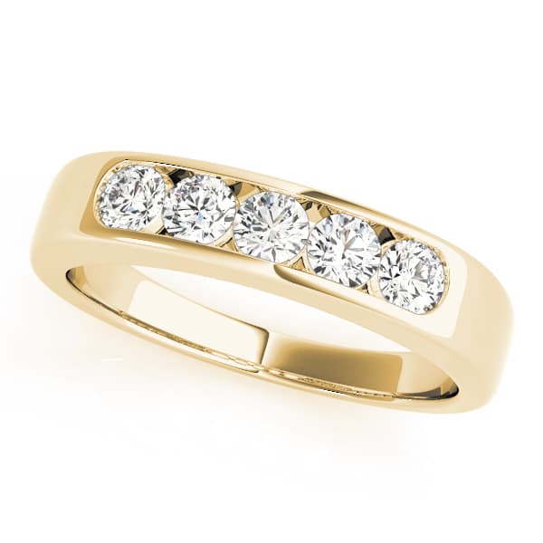 Channel Set Wedding Bands (1 ct. tw.), Front view in yellow gold