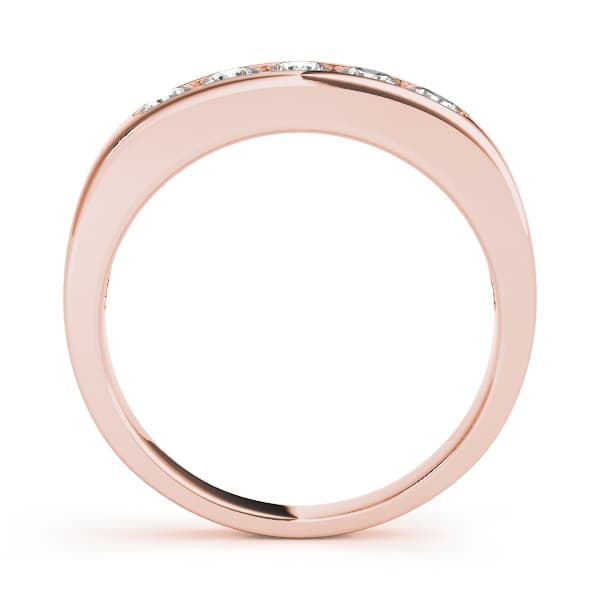 Channel Set Wedding Bands (1 ct. tw.), Side view in rose gold