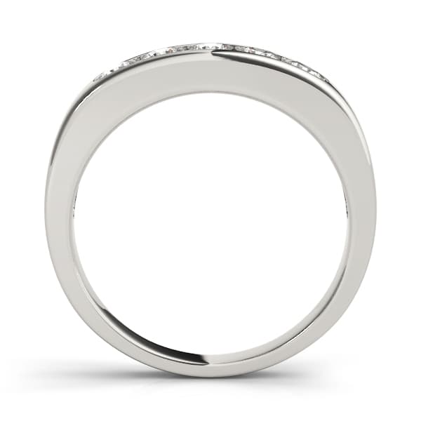 Channel Set Wedding Bands (1/2 ct. tw.), Side view in white gold or platinum