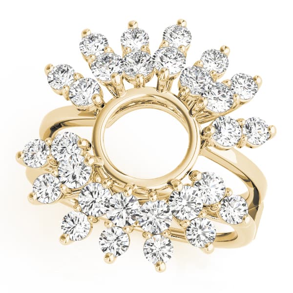 Wraps & Inserts Wedding Band (0.98 ct. tw.), Front view in yellow gold