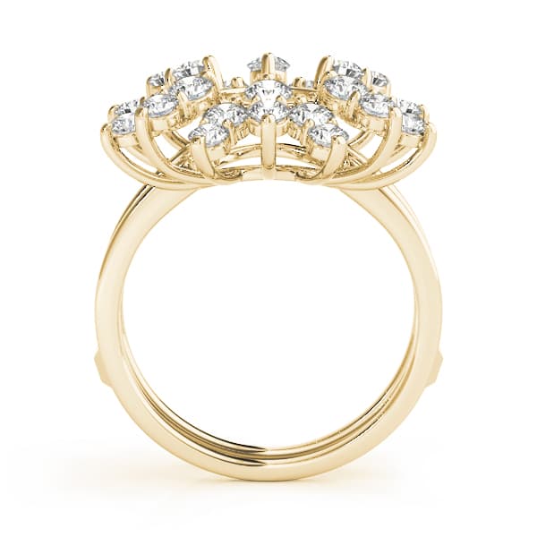 Wraps & Inserts Wedding Band (0.98 ct. tw.), Side view in yellow gold