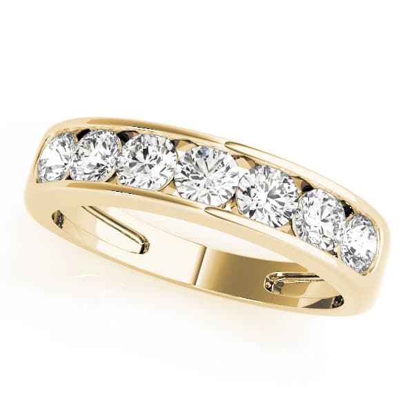 Channel Set Wedding Bands (5/8 ct. tw.), Front view in yellow gold